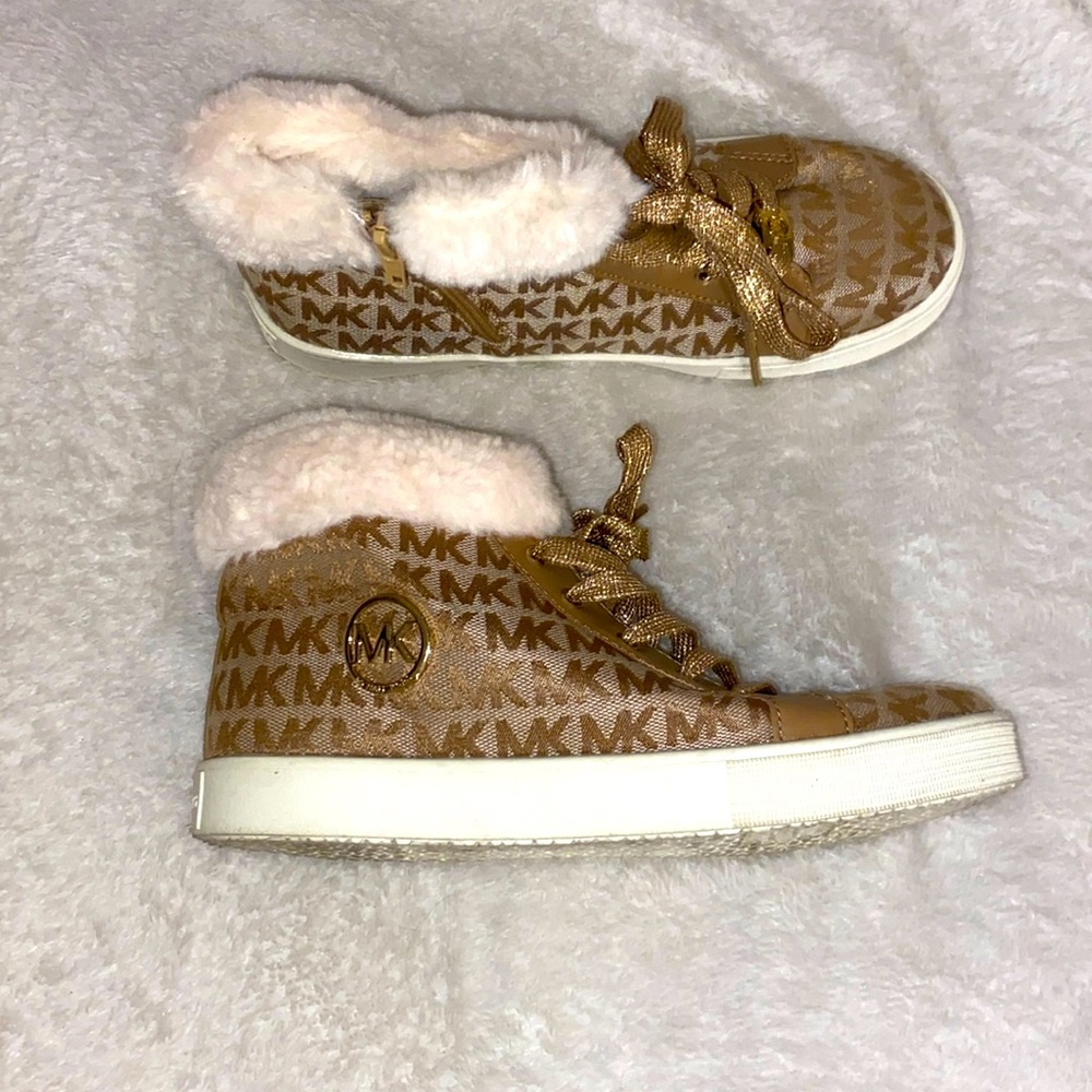 Michael Kors fur sneakers